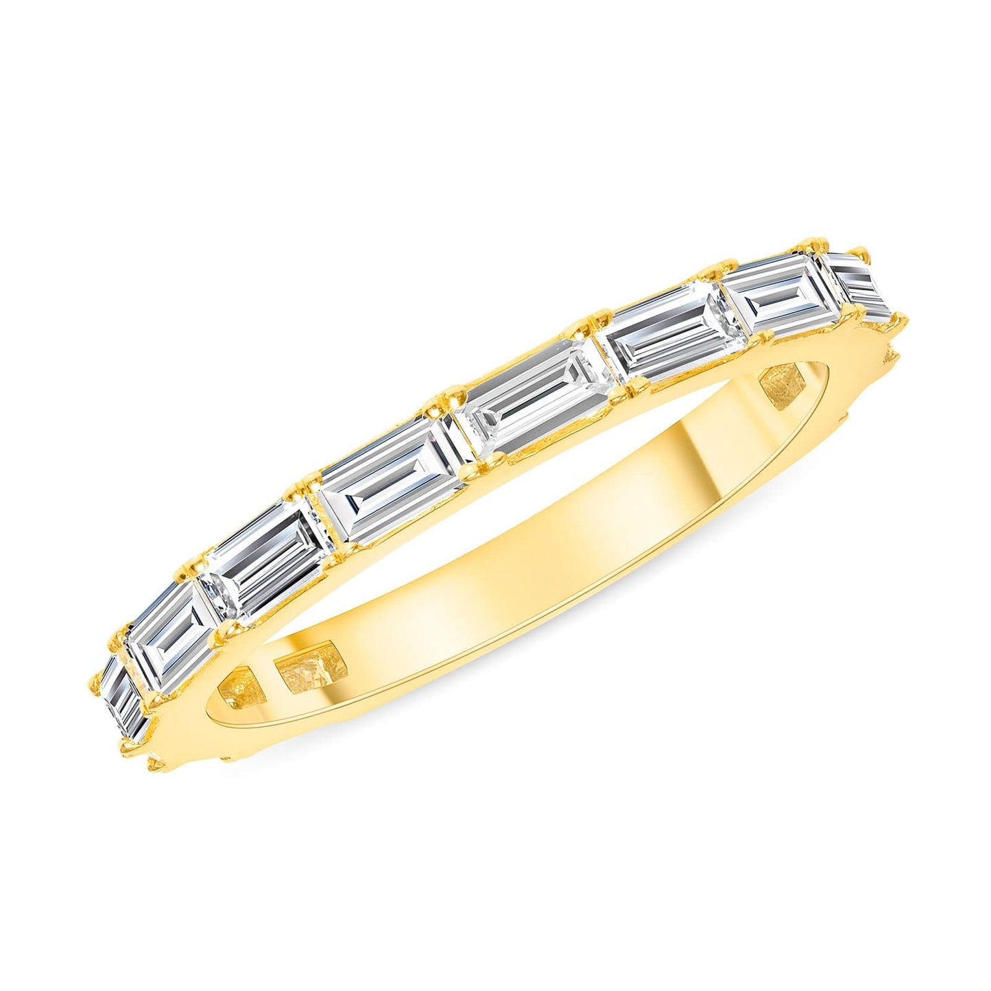 Sideways Diamond Baguette Band - Happy Jewelers Fine Jewelry Lifetime Warranty