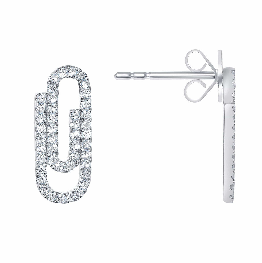 Mini Paper Clip Earrings - Happy Jewelers Fine Jewelry Lifetime Warranty