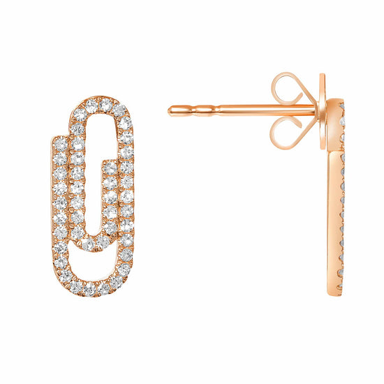 Mini Paper Clip Earrings - Happy Jewelers Fine Jewelry Lifetime Warranty