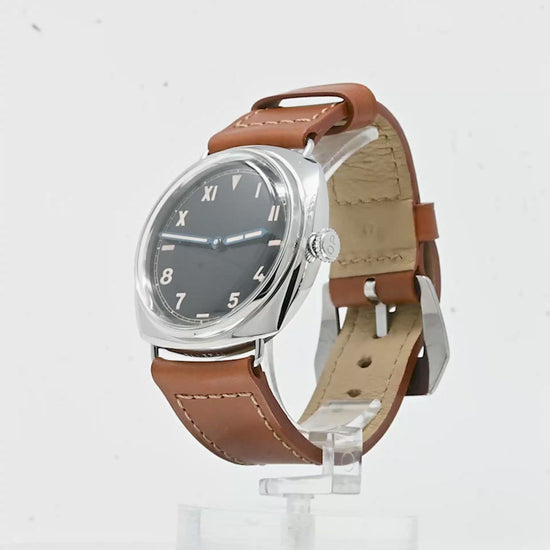 Load and play video in Gallery viewer, Limited Edition: Panerai Men&amp;#39;s Radiomir 1936 Stainless Steel 47mm Black California Dial Watch Reference #: PAM00249
