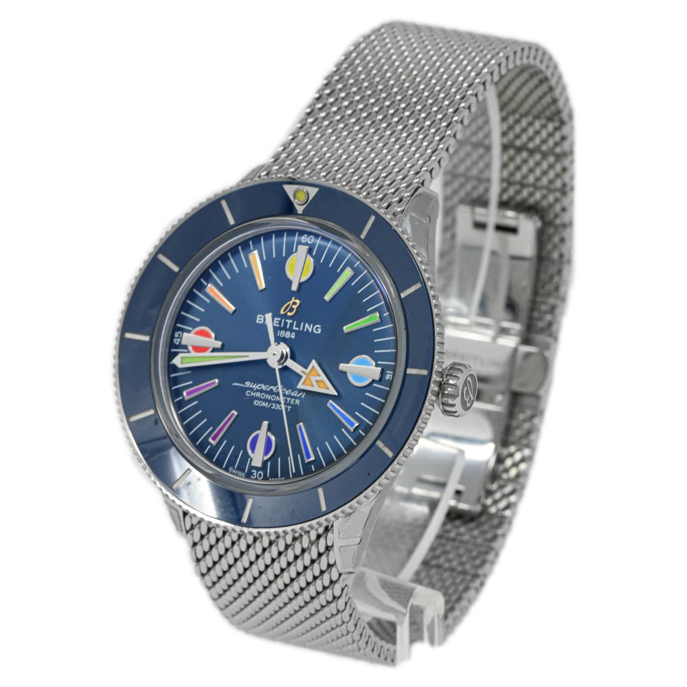 Breitling Men's Superocean Heritage 57 Stainless Steel 42mm Blue Rainbow Dial Watch Reference #: A103702A1C1A1 - Happy Jewelers Fine Jewelry Lifetime Warranty