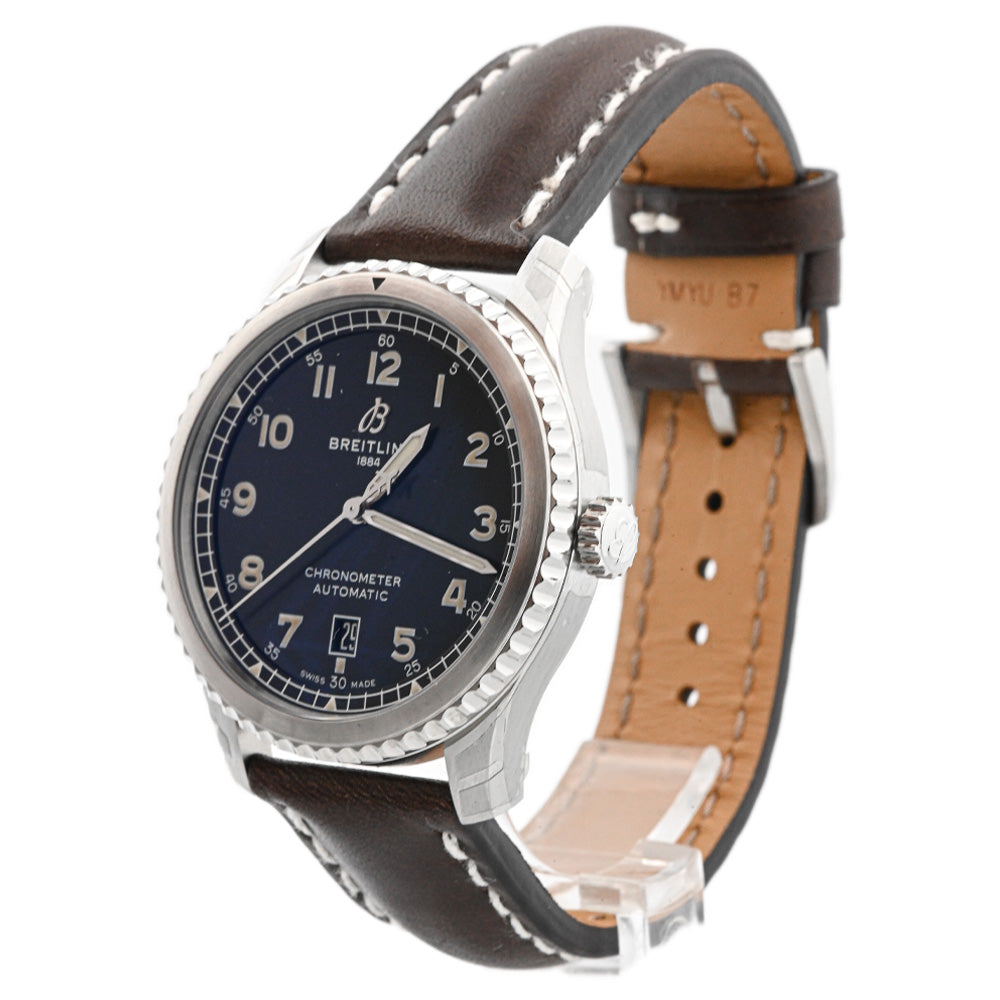 Breitling Men's Aviator 8 Stainless Steel 41mm Black Arabic Dial Watch Reference #: A173151A1B1X1 - Happy Jewelers Fine Jewelry Lifetime Warranty