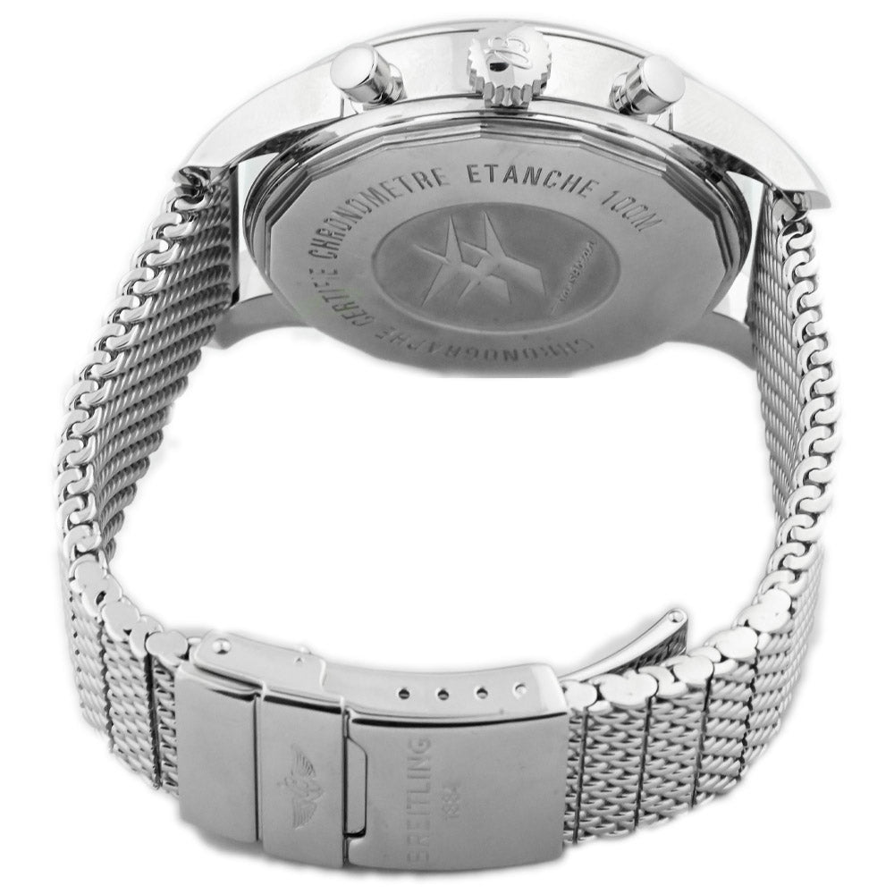 Breitling Men's Transocean Stainless Steel 46mm Black Globe Design Stick Dial Watch Reference #: AB0510U4/BB62-152A - Happy Jewelers Fine Jewelry Lifetime Warranty