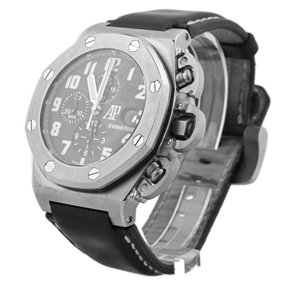 Audemars Piguet Men's Terminator 3 Royal Oak Offshore Titanium 48mm Black Arabic Dial Watch Reference #: 25863TI.OO.A001CU.01 - Happy Jewelers Fine Jewelry Lifetime Warranty