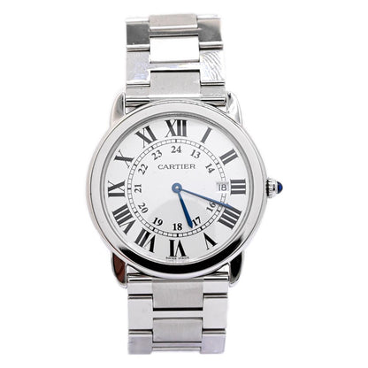 Cartier Unisex Ronde Solo Stainless Steel 36mm Silver Roman dial Watch Reference #: W6701005 - Happy Jewelers Fine Jewelry Lifetime Warranty