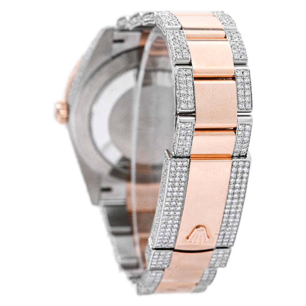 Load image into Gallery viewer, Rolex Mens Datejust 41mm Two Tone Rose Gold Case Iced Out Custom Green Rolex Jubilee diamond dial Watch Reference #:126301 - Happy Jewelers Fine Jewelry Lifetime Warranty
