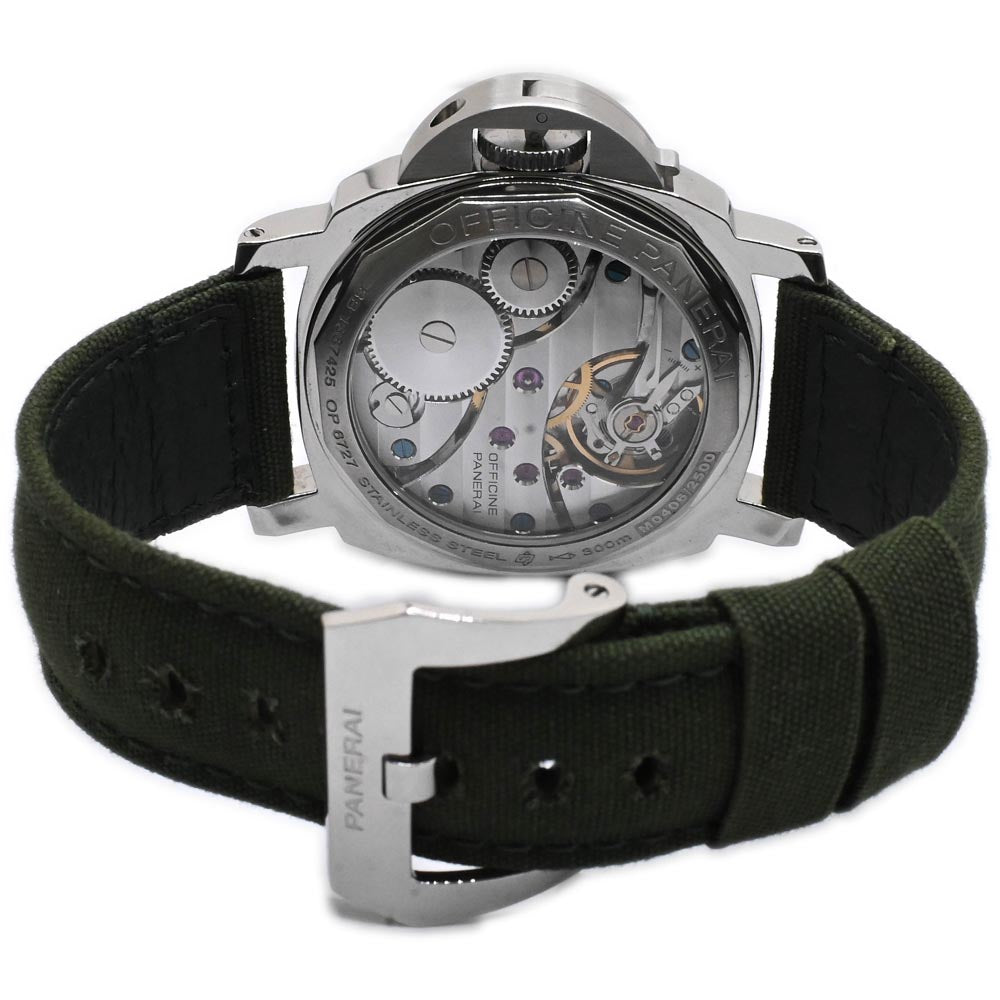 Panerai Men's Luminor Marina Stainless Steel 44mm Black Dial Watch Reference #: PAM00111 - Happy Jewelers Fine Jewelry Lifetime Warranty