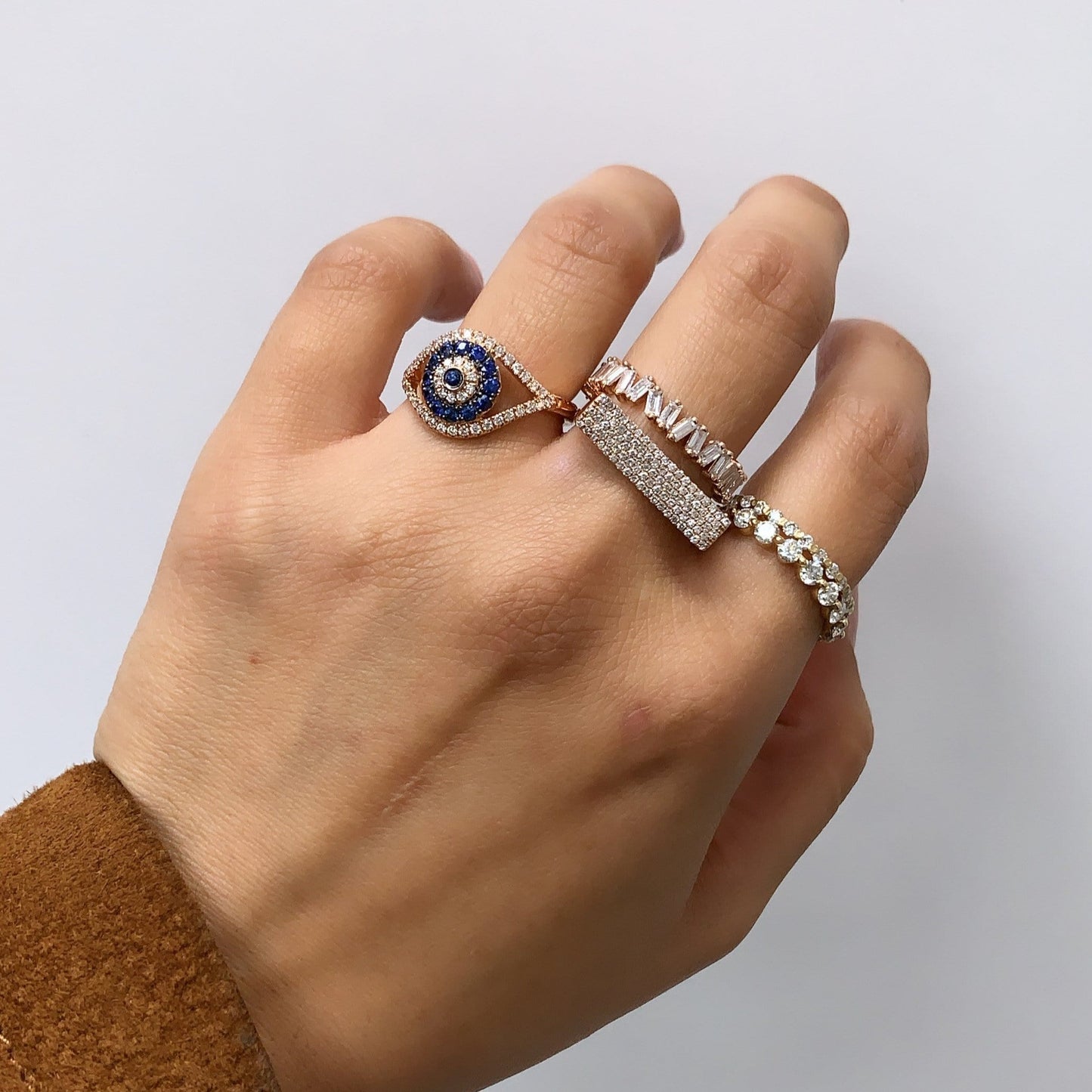 Diamond Evil Eye Ring - Happy Jewelers Fine Jewelry Lifetime Warranty