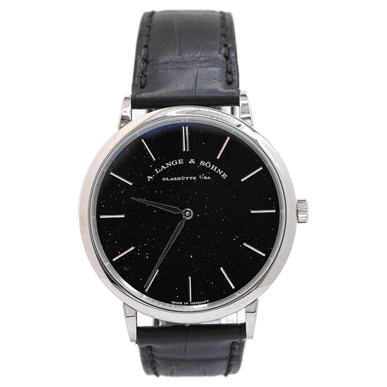A Lang & Sohne Men's Saxonia Thin White Gold 40mm Goldstone Grey Dial Watch Reference#: 211.087 - Happy Jewelers Fine Jewelry Lifetime Warranty