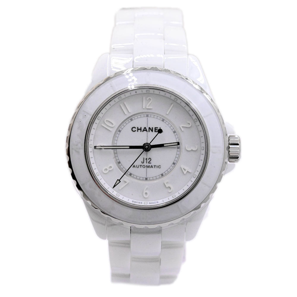 Chanel Unisex J12 White Ceramic 41mm White Dial Watch Ref# H6186 - Happy Jewelers Fine Jewelry Lifetime Warranty