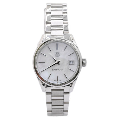 Tag Heuer Ladies Carrera Stainless Steel 32mm White MOP Stick Dial Watch Ref# WAR1311.BA0778 - Happy Jewelers Fine Jewelry Lifetime Warranty