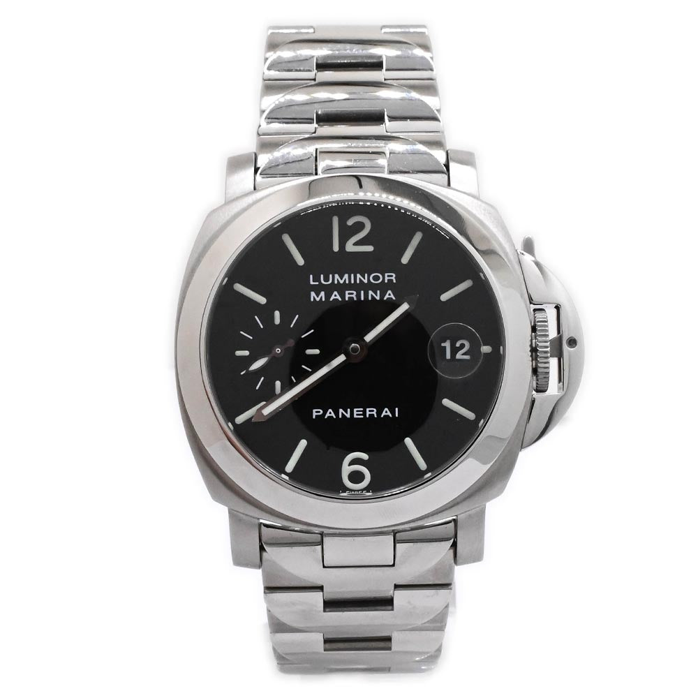 Panerai Men s Luminor Marina Stainless Steel 40mm Black Dial Watch