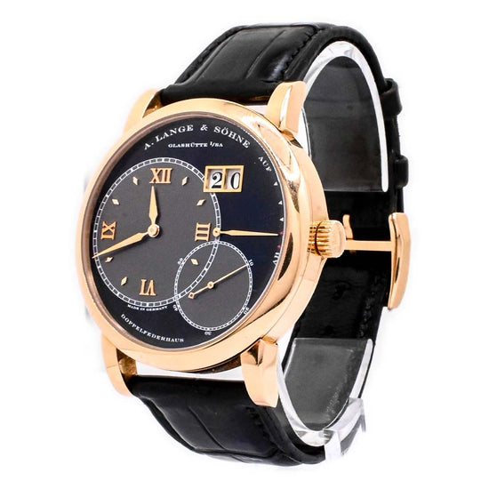 Load image into Gallery viewer, Mens A. Lange &amp;amp; Sohne Grand Lange 1 18k Rose Gold 41mm Black Dial Watch Reference# 115.031 - Happy Jewelers Fine Jewelry Lifetime Warranty
