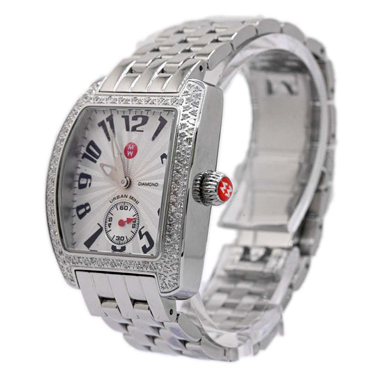 Michele Ladies Deco Day Stainless Steel 33mm Chronograph MOP Stick Dial Watch Reference #: MW06P01A1025 - Happy Jewelers Fine Jewelry Lifetime Warranty