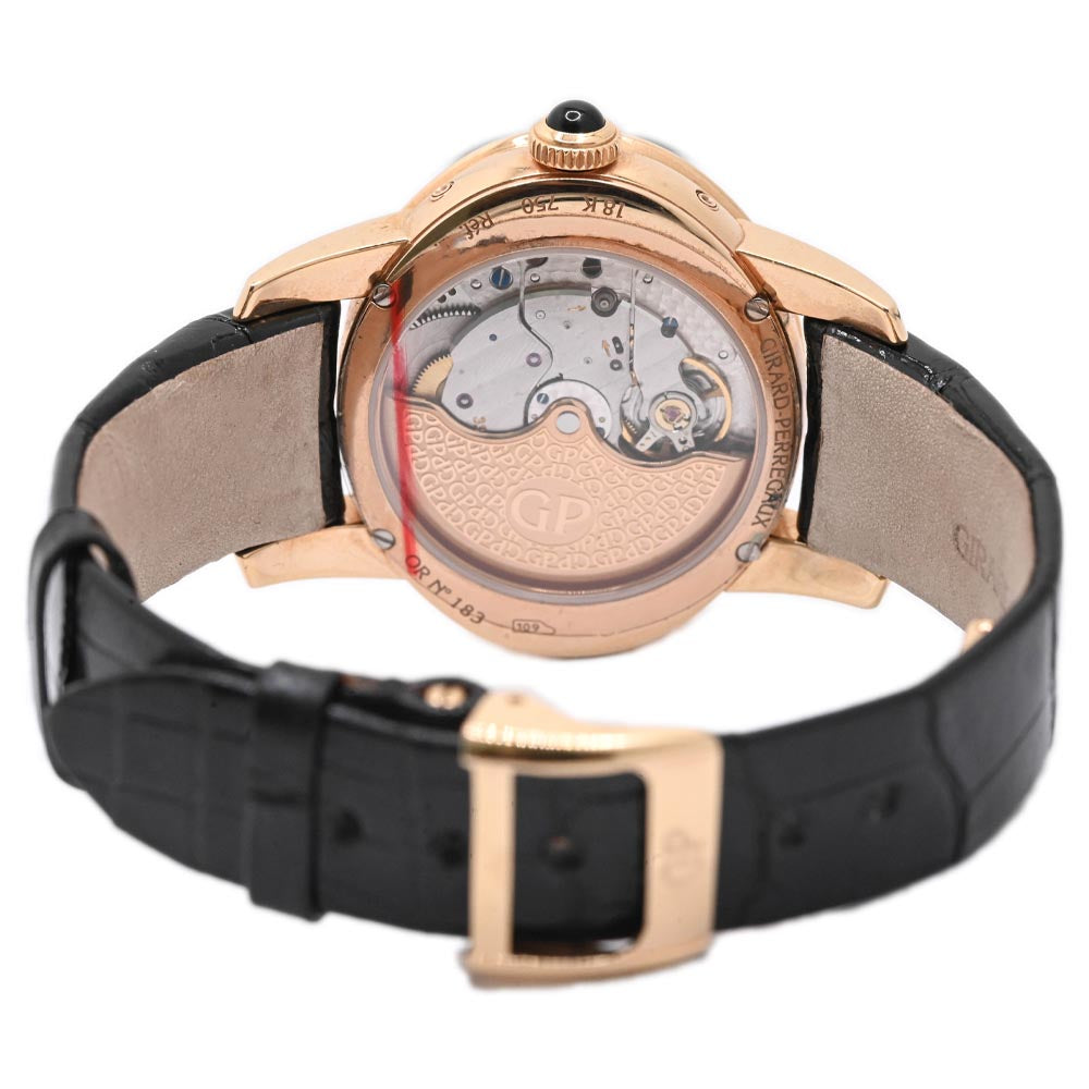Girard Perregaux Rose Gold 35mm Black MOP Diamond Dial Watch Reference #: 80485 - Happy Jewelers Fine Jewelry Lifetime Warranty