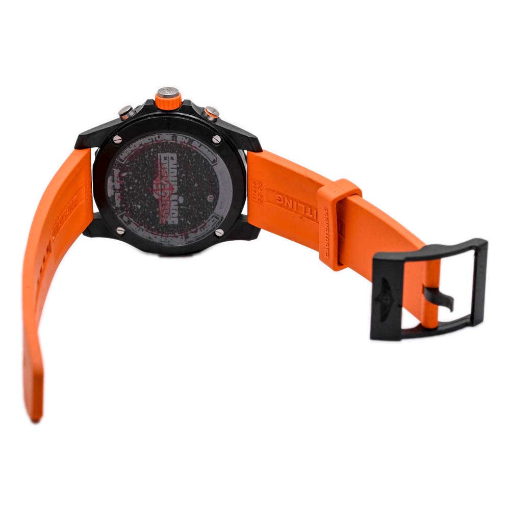 Breitling Men's Endurance Pro Breitlight 44mm Black Chronograph Dial w/ Orange Accents Watch Reference #: X82310A51B1S1 - Happy Jewelers Fine Jewelry Lifetime Warranty