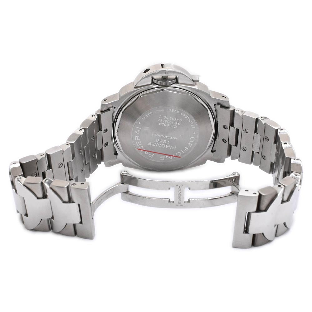 Panerai Men's Luminor Marina Stainless Steel 40mm Black Dial Watch Reference #: PAM00050 - Happy Jewelers Fine Jewelry Lifetime Warranty