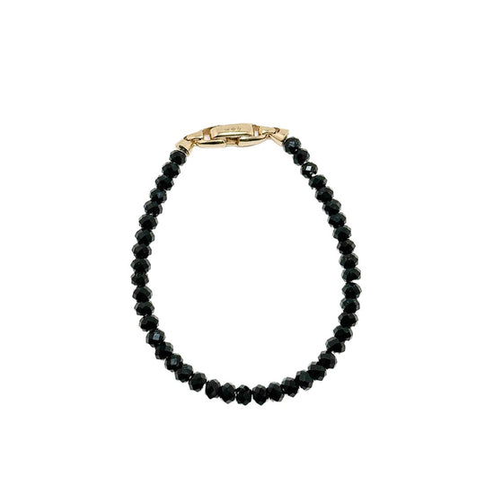 Men's Diamond Cut Black Spinel Bracelet - Happy Jewelers Fine Jewelry Lifetime Warranty