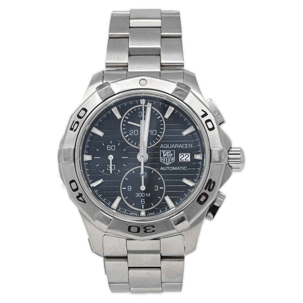 Tag Heuer Men's Aquaracer Automatic Chronograph Stainless Steel 42mm Black Stick Dial Watch Reference #: CAP2110.BA0833 - Happy Jewelers Fine Jewelry Lifetime Warranty
