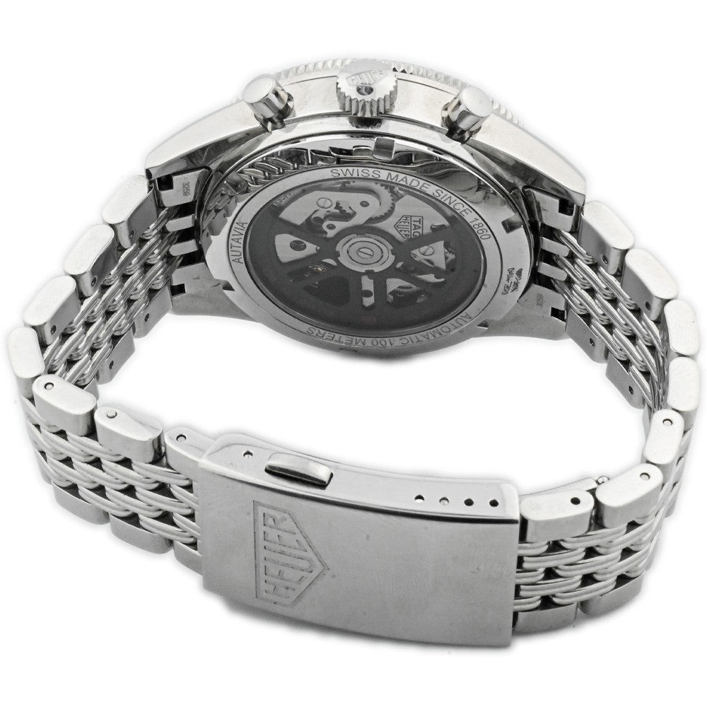 Tag Heuer Men's Autavia Stainless Steel 42mm Black Chronograph Stick Dial Watch Reference #: CBE2110.BA0687 - Happy Jewelers Fine Jewelry Lifetime Warranty