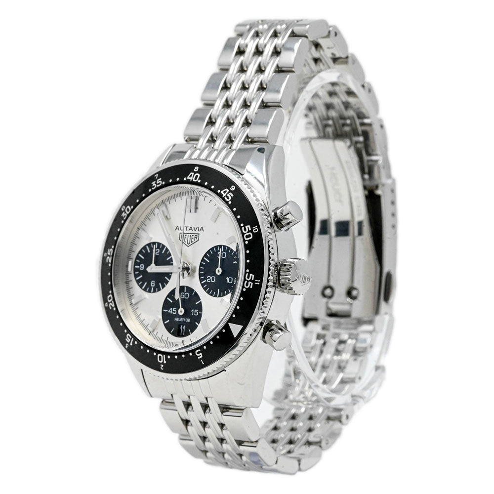 Tag Heuer Men's Autavia Stainless Steel 42mm Silver Chronograph Dial Watch Reference #: CBE2111.BA0687 - Happy Jewelers Fine Jewelry Lifetime Warranty