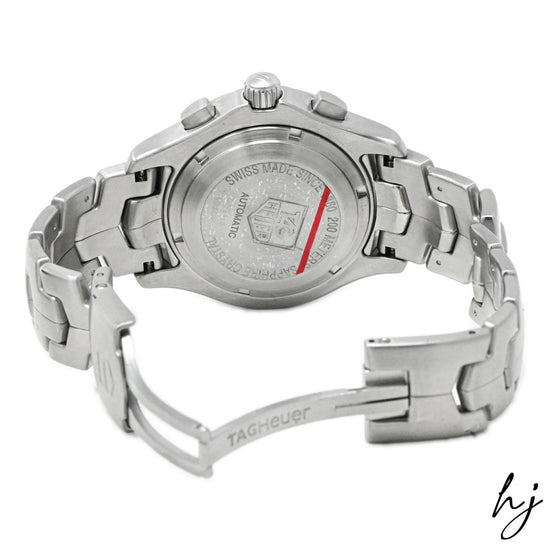Tag Heuer Men's Link Stainless Steel 42mm Black Stick Dial Watch Reference #: CJF2110.BA0576 - Happy Jewelers Fine Jewelry Lifetime Warranty