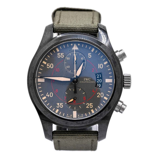 IWC Men's Pilot Chrono Chronograph Ceramic and Titanium 46mm Anthracite Chronograph Dial Watch Reference #: IW388002 - Happy Jewelers Fine Jewelry Lifetime Warranty