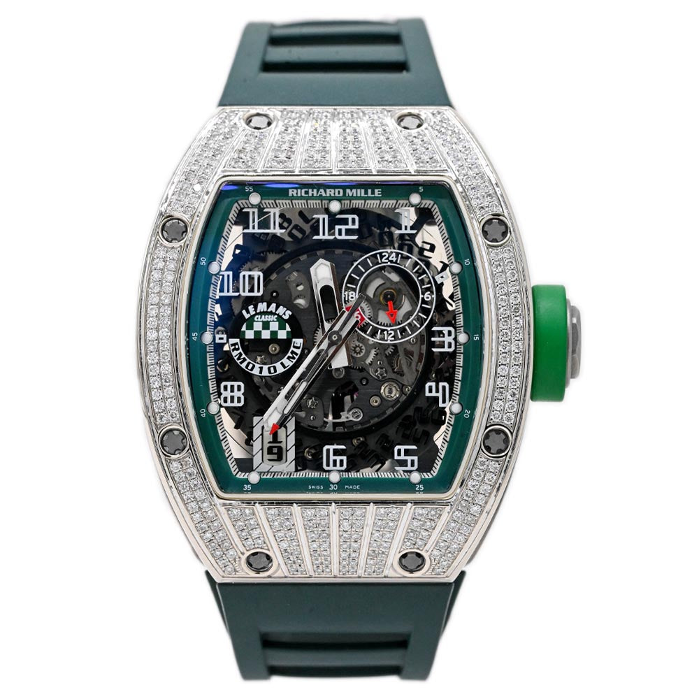 Richard Mille Men's Le Mans Classic White Gold 48mm x 39.3mm Skeleton Dial Watch Reference #: RM010 - Happy Jewelers Fine Jewelry Lifetime Warranty