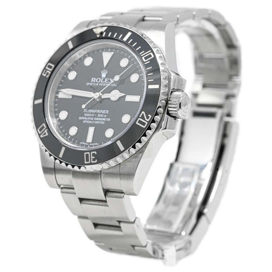 Rolex Men's Submariner No Date Stainless Steel 40mm Black Dot Dial Watch Reference #: 114060 - Happy Jewelers Fine Jewelry Lifetime Warranty