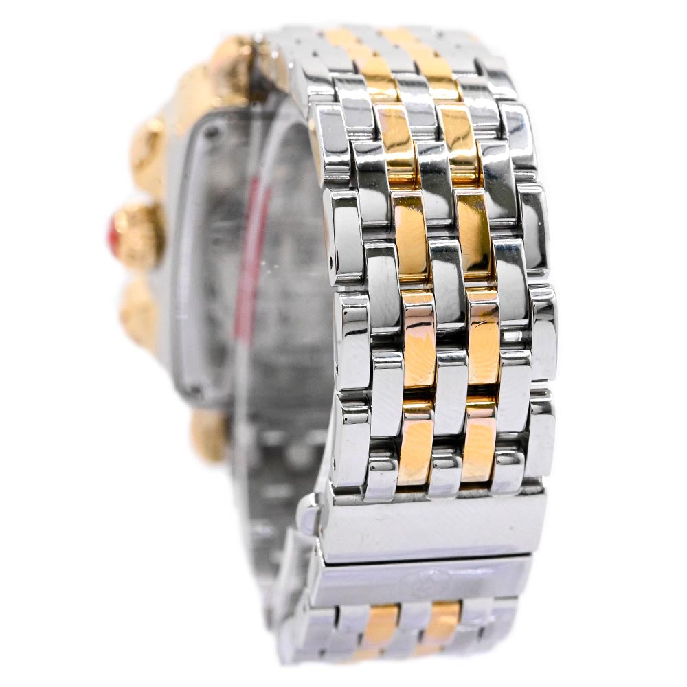 Load image into Gallery viewer, Michele Ladies Deco Diamond Chronograph Two Tone Plated Yellow Gold and Steel 33mm White MOP Diamond Dial Watch Reference #: MW06P00C9046 - Happy Jewelers Fine Jewelry Lifetime Warranty

