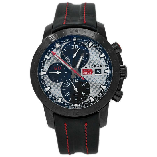 Chopard Men's Mille Miglia Zagato Stainless Steel 43mm Silver Chronograph Dial Watch Reference #: 590-05719 - Happy Jewelers Fine Jewelry Lifetime Warranty
