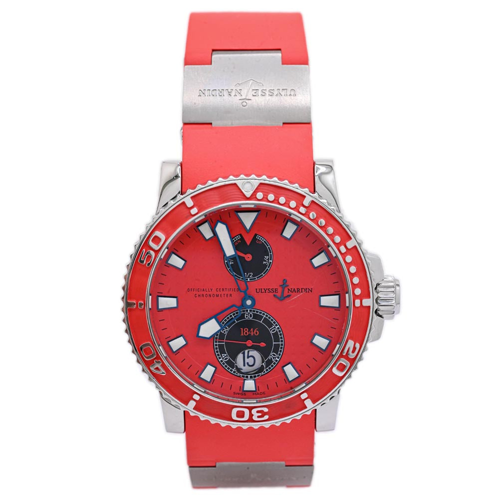 Ulysse Nardin Men s Maxi Marine Diver Stainless Steel 43mm Red