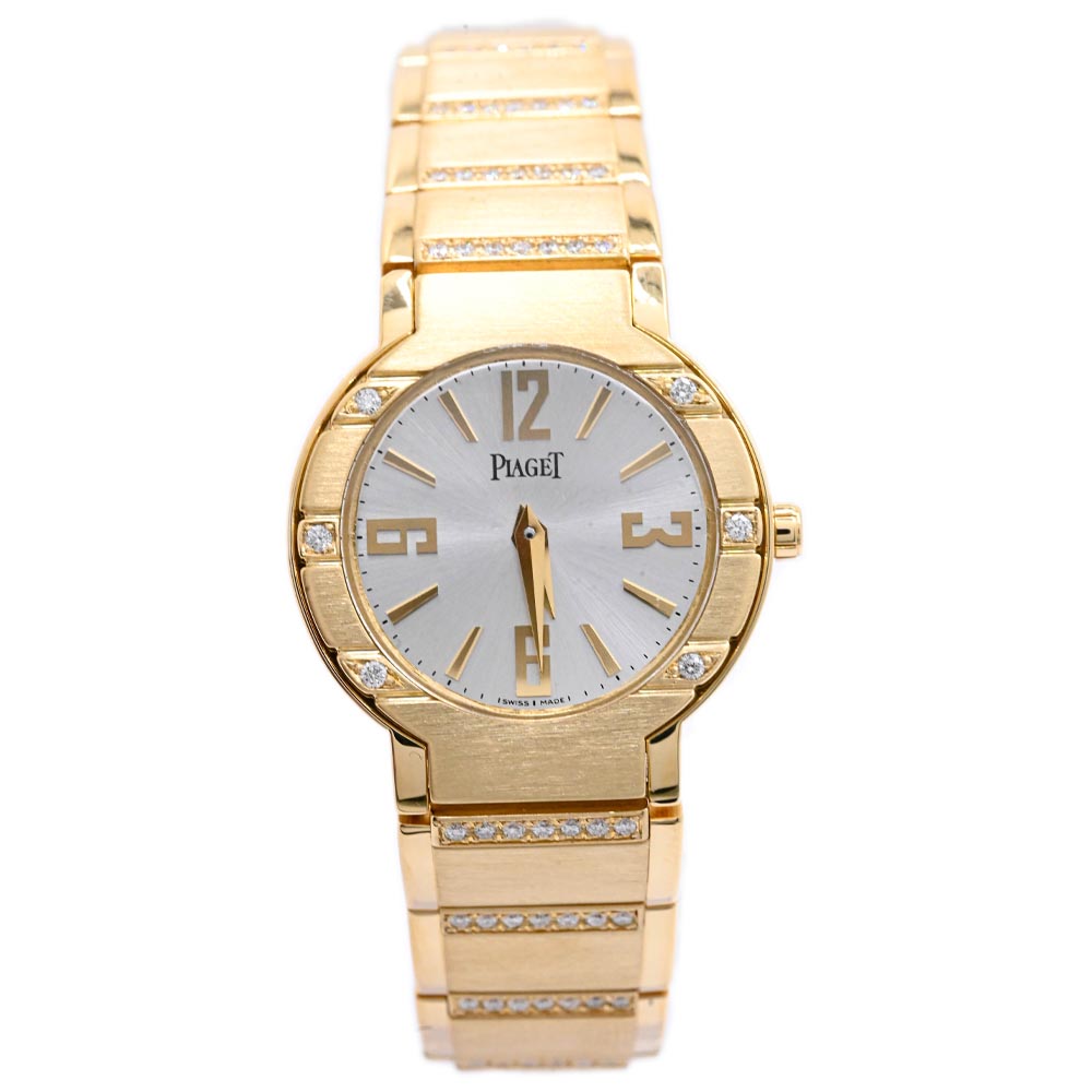 Piaget Men's Polo Yellow Gold 28mm White Dial Watch Reference #: 27500 - Happy Jewelers Fine Jewelry Lifetime Warranty