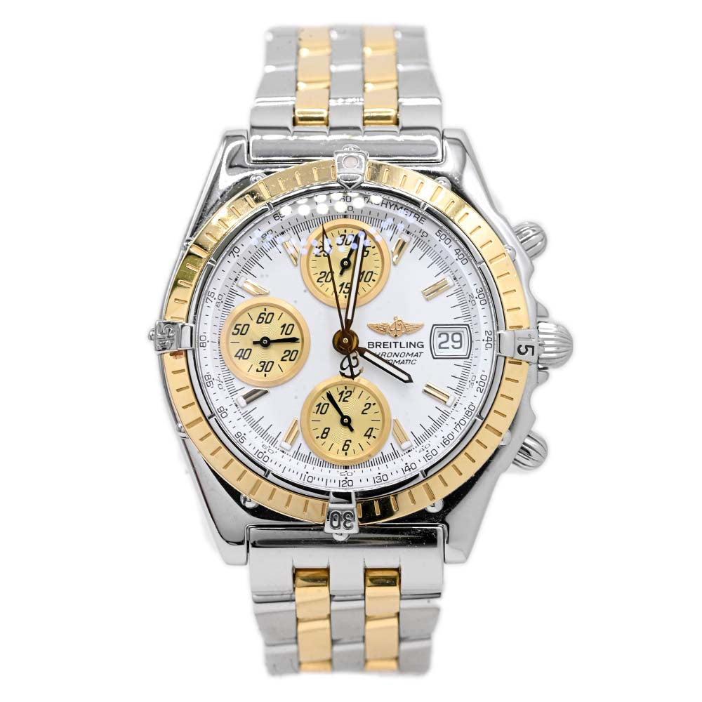 Breitling Mens Chronomat 40mm Two Tone Yellow gold Watch Reference: D13050.1 - Happy Jewelers Fine Jewelry Lifetime Warranty
