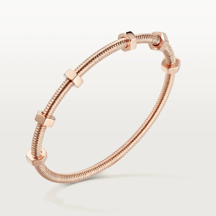 Ecrou de Cartier Rose Gold Bracelet Size 20 - Happy Jewelers Fine Jewelry Lifetime Warranty