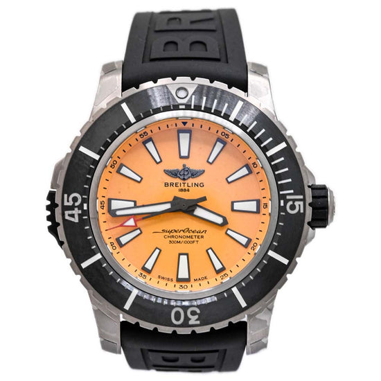 Load image into Gallery viewer, Breitling Men&amp;#39;s Superocean Titanium 48mm Yellow Stick Dial Watch Reference #: E17369241I1S1 - Happy Jewelers Fine Jewelry Lifetime Warranty
