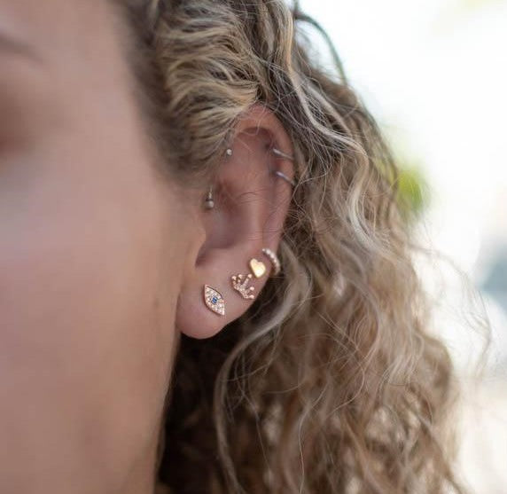 Heart Shaped Stud Earrings - Happy Jewelers Fine Jewelry Lifetime Warranty