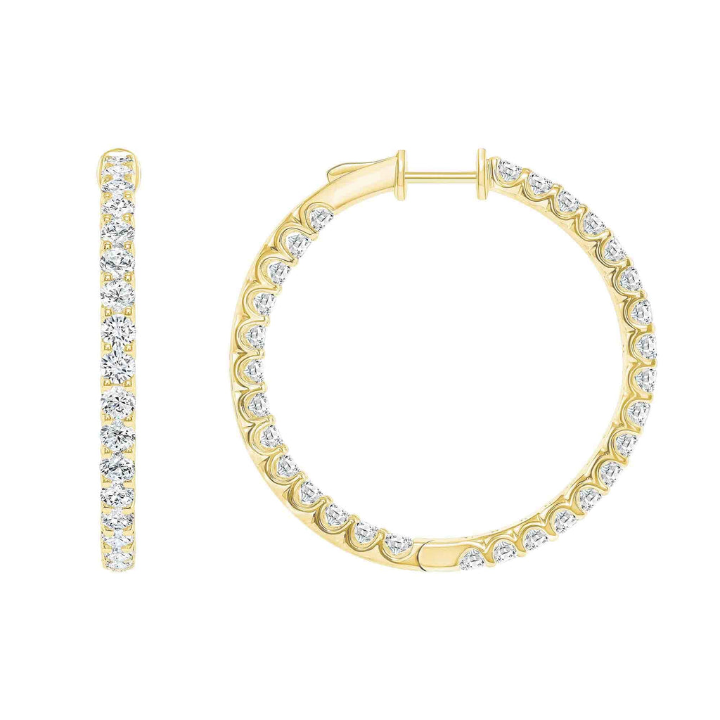 6.00 Carat Diamond Hoops - Happy Jewelers Fine Jewelry Lifetime Warranty