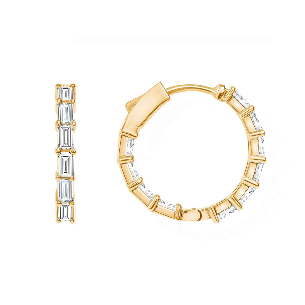 Diamond Baguette Earrings - Happy Jewelers Fine Jewelry Lifetime Warranty