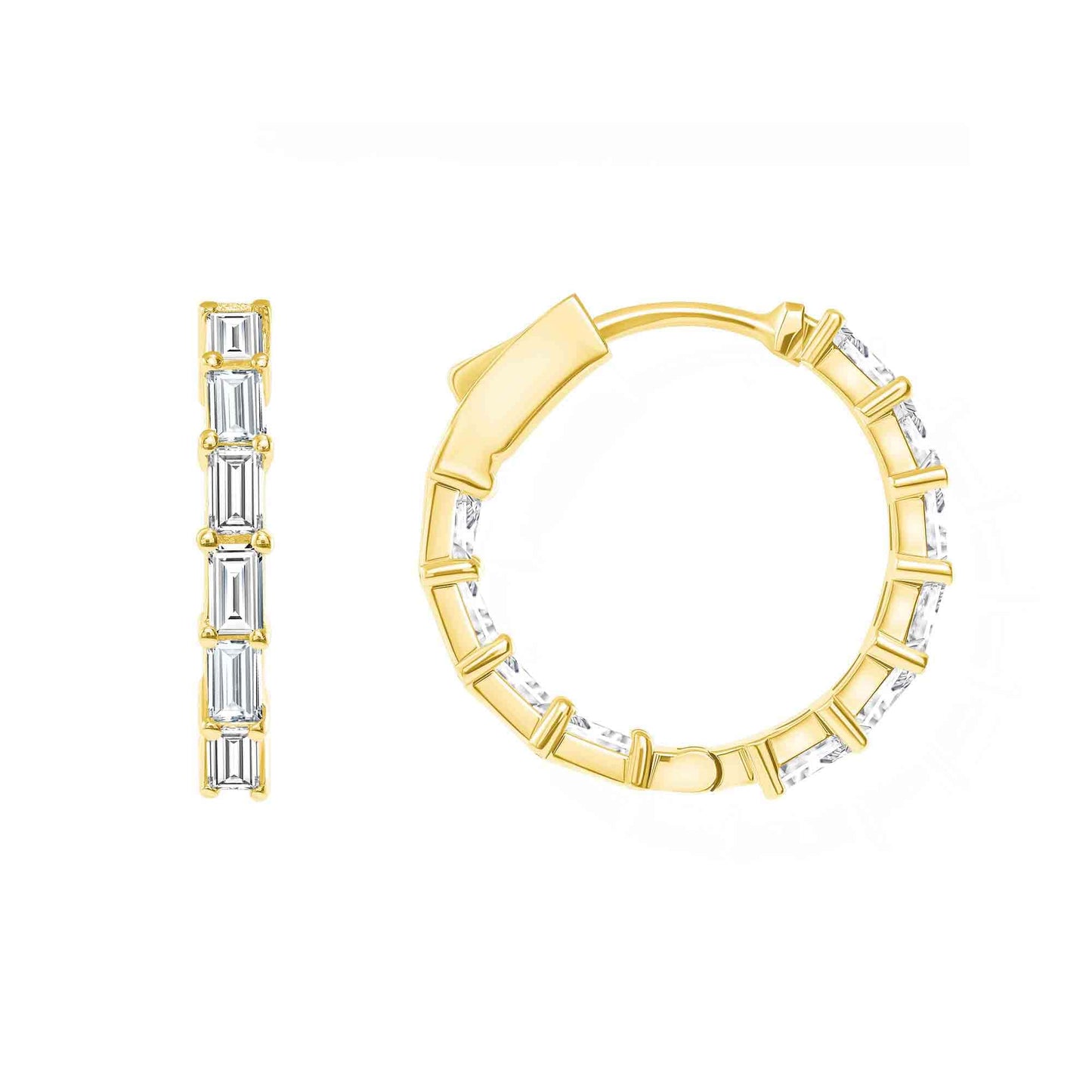 Diamond Baguette Earrings - Happy Jewelers Fine Jewelry Lifetime Warranty