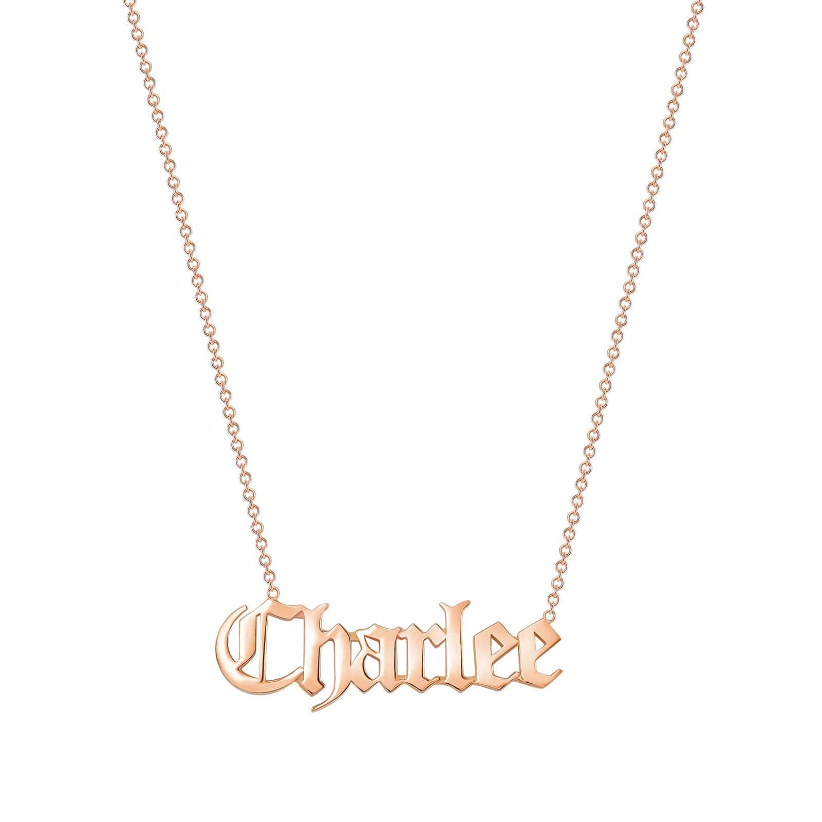 Old English Name Necklace - Happy Jewelers Fine Jewelry Lifetime Warranty