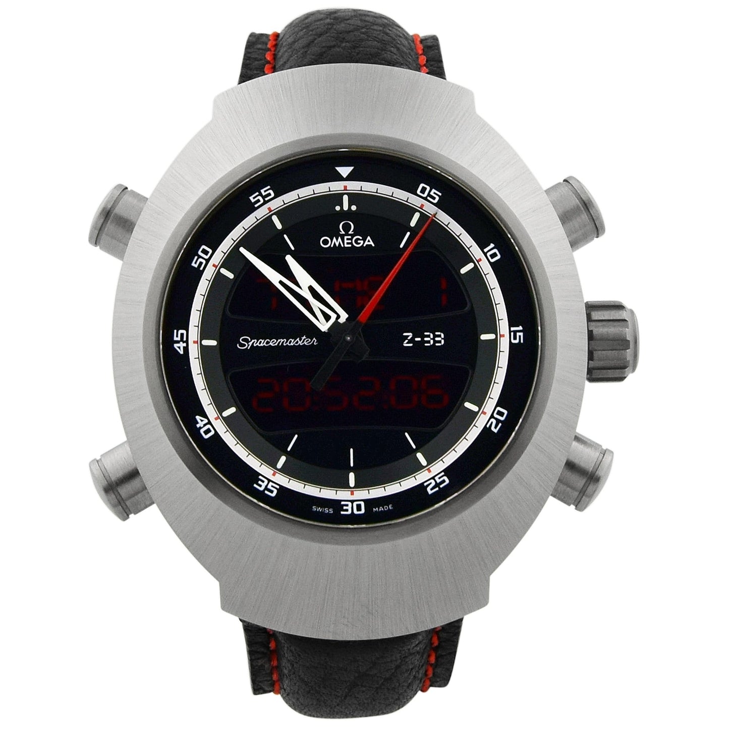 Omega Mens Speedmaster Spacemaster Z-33 Titanium 43mm Digital Dial Watch Reference #: 325.92.43.79.01.001 - Happy Jewelers Fine Jewelry Lifetime Warranty