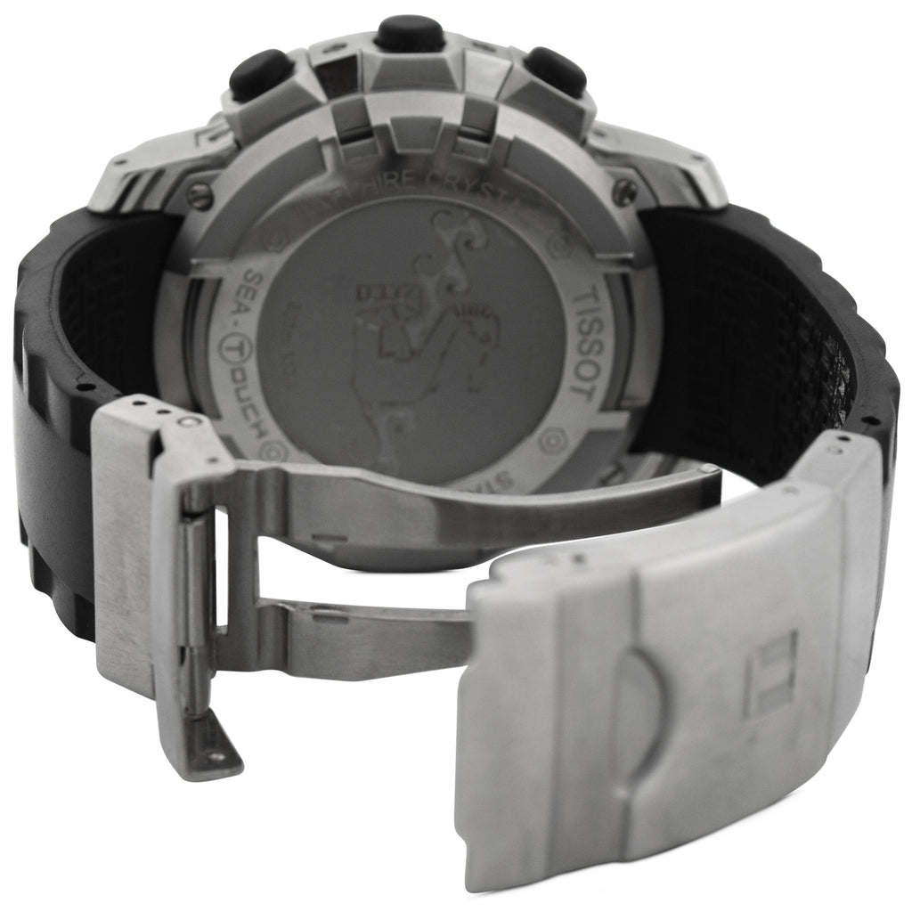 Tissot Men's Sea-Touch Stainless Steel 44mm Black Digital Dial Watch Reference #: T026.420.17.281.00 - Happy Jewelers Fine Jewelry Lifetime Warranty