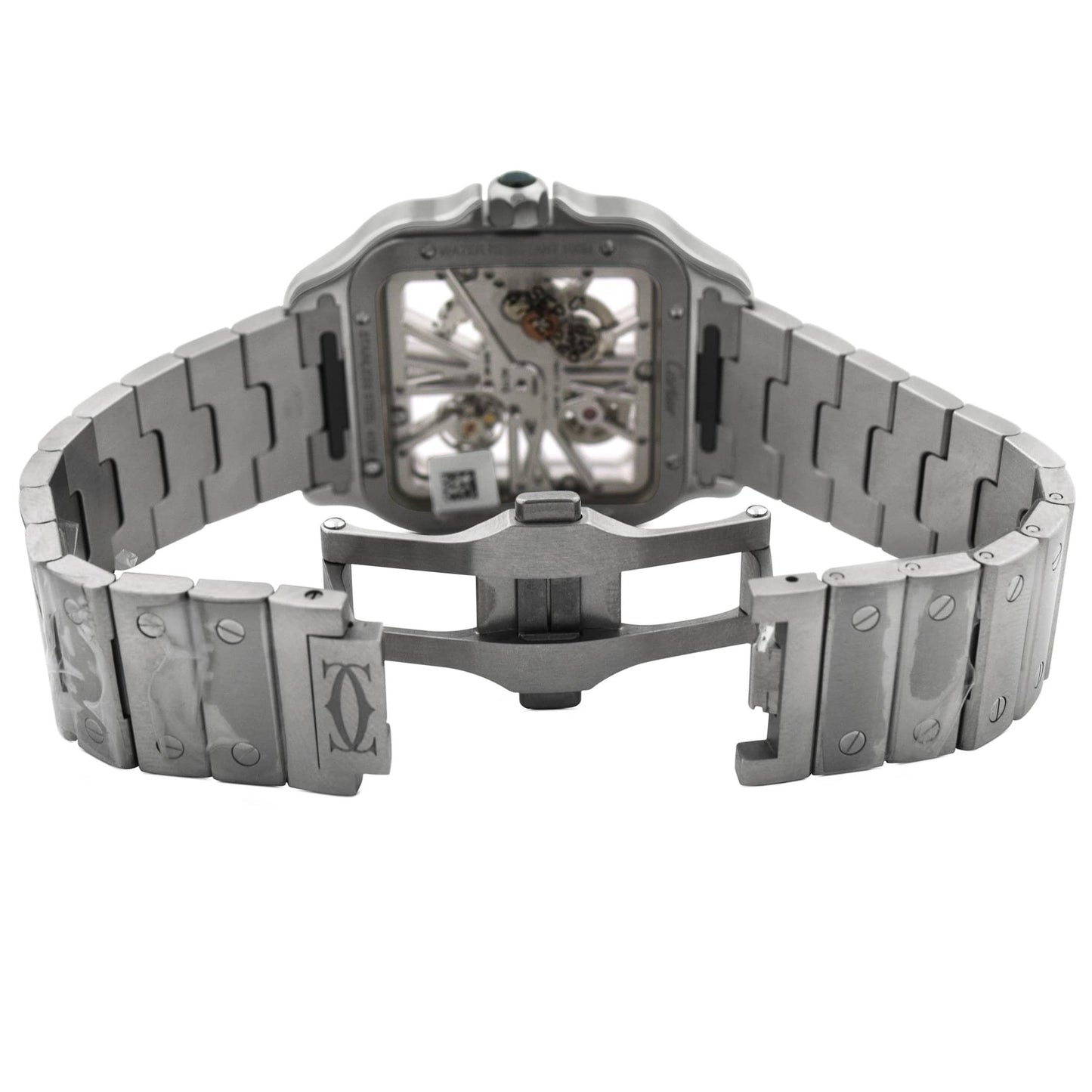 Load image into Gallery viewer, Cartier Mens Santos Stainless Steel 39.8mm Skeleton Roman Dial Watch Reference #: WHSA0015 - Happy Jewelers Fine Jewelry Lifetime Warranty
