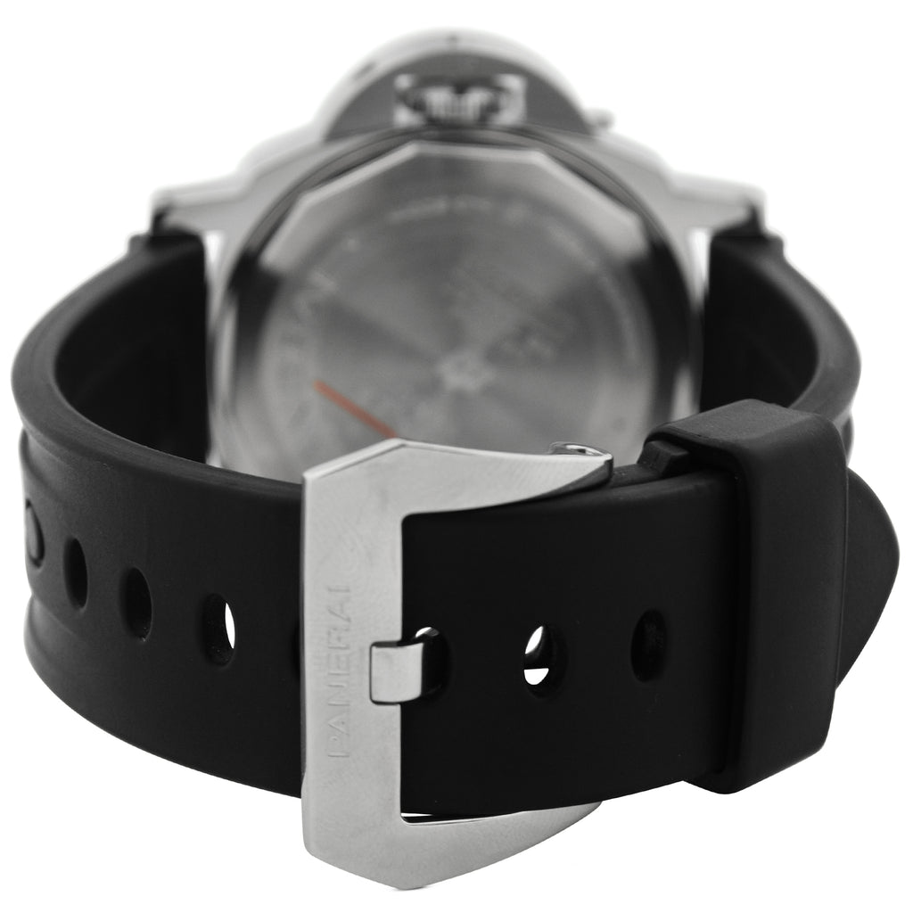 Panerai Mens Luminor Base Logo Stainless Steel 44mm Black Stick & Arabic Dial Watch Reference #: PAM00000 - Happy Jewelers Fine Jewelry Lifetime Warranty