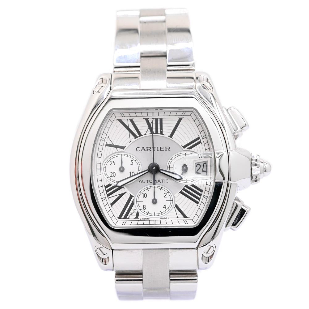 Cartier Men s Roadster XL Chronograph Stainless Steel 49mmx43mm