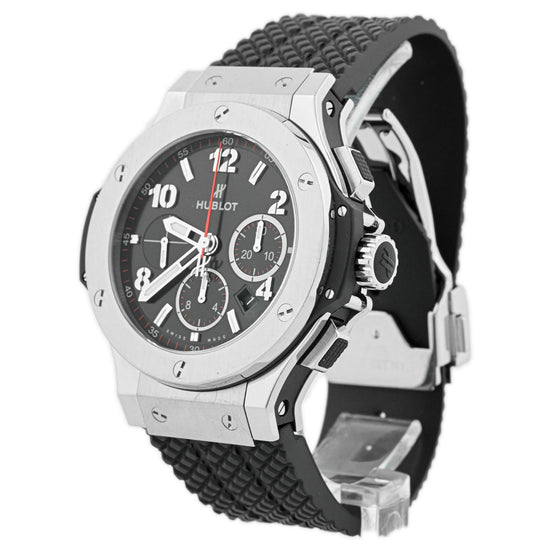 Load image into Gallery viewer, Hublot Men&amp;#39;s Big Bang Stainless Steel 44mm Matte Black Stick Dial Watch Reference #: 341.SB.131.RX - Happy Jewelers Fine Jewelry Lifetime Warranty
