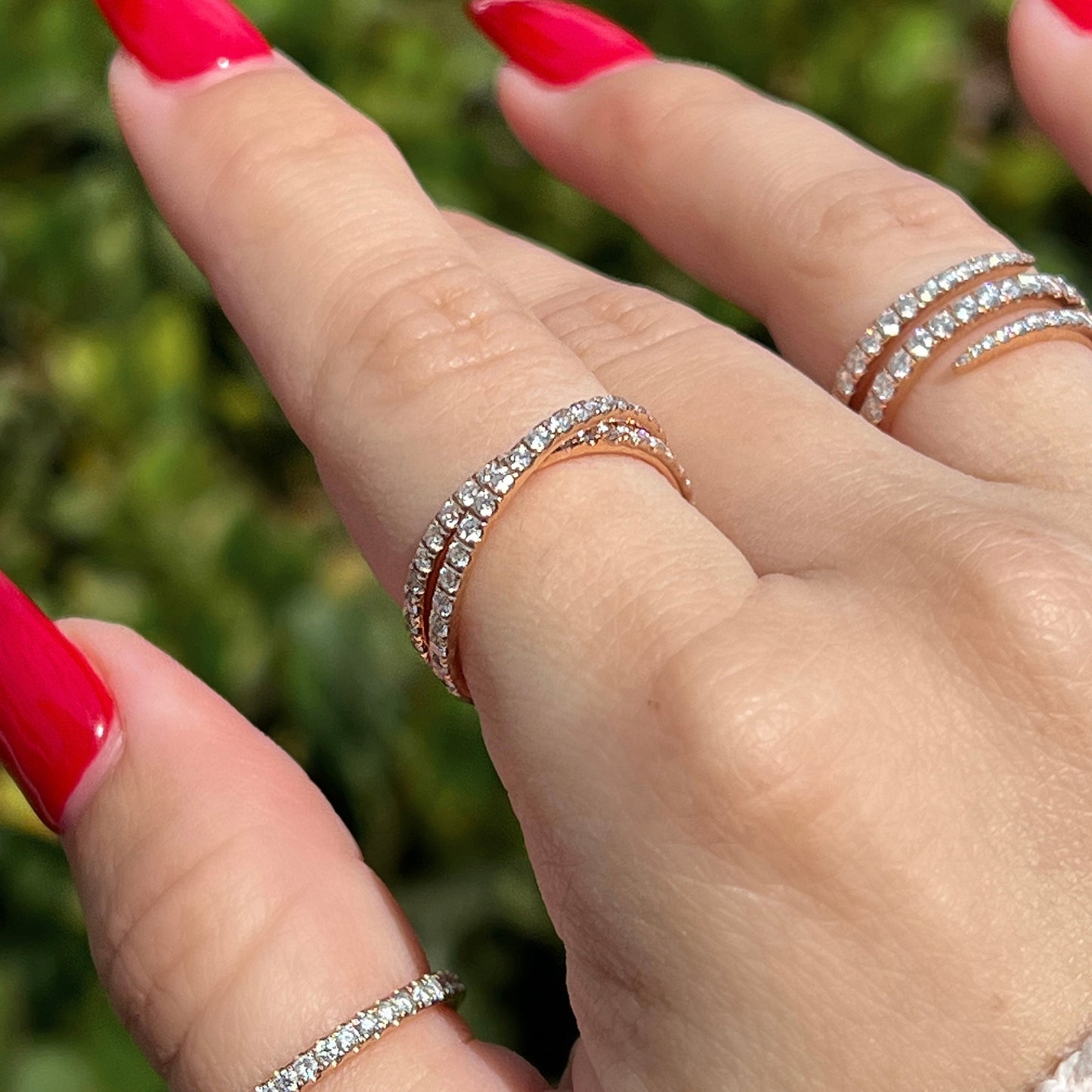 Diamond Crossover Ring - Happy Jewelers Fine Jewelry Lifetime Warranty