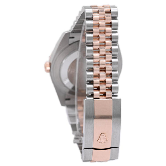 Rolex Men's Datejust Two Tone Rose Gold and Stainless Steel 41mm Chocolate Diamond Dial Watch Reference #: 126331 - Happy Jewelers Fine Jewelry Lifetime Warranty