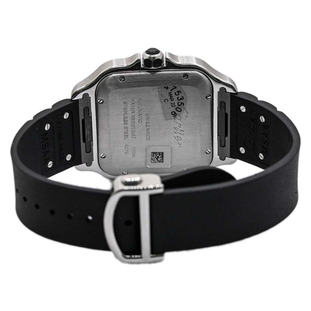 Load image into Gallery viewer, Cartier Men&amp;#39;s Santos Stainless Steel 42mm Black Roman Dial Watch Reference #: WSSA0037 - Happy Jewelers Fine Jewelry Lifetime Warranty
